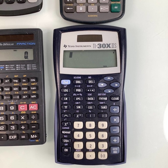 Texas Instruments 30Xa 30XA 30XIIS Casio fox-260solar calculators bundle of 4 - Picture 5 of 7